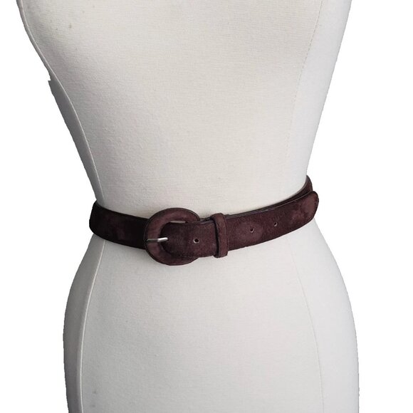 Hush Puppies Accessories - Hush Puppies Preppy Classic Suede Leather Buckle Brown Belt